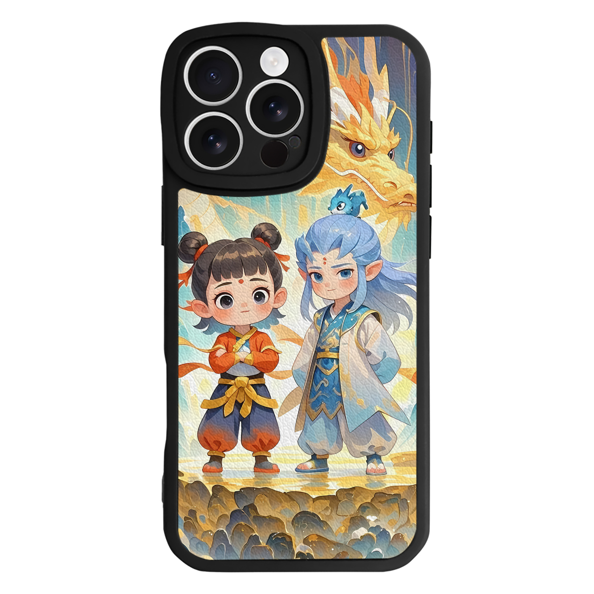（画像用） Ne Zha 2 ナタ 魔童の大暴れ 【iPhone 16シリーズ対応】シリコンスマホケース（レザー調） 材質：シリコン